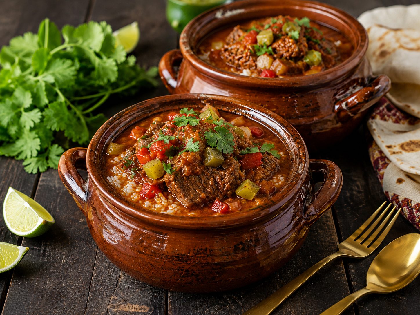 Savory Mexican-style beef and rice with pickles